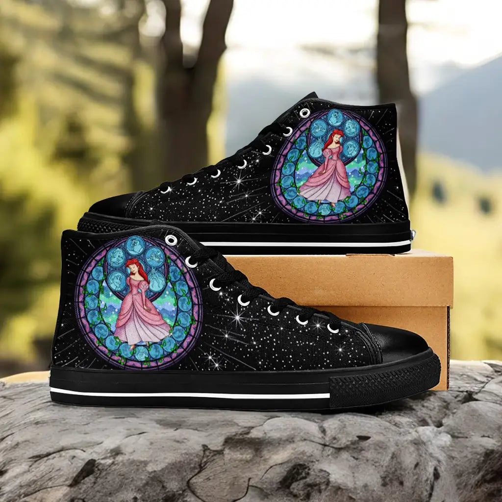 Ariel The Little Mermaid Custom High Top Sneakers Shoes