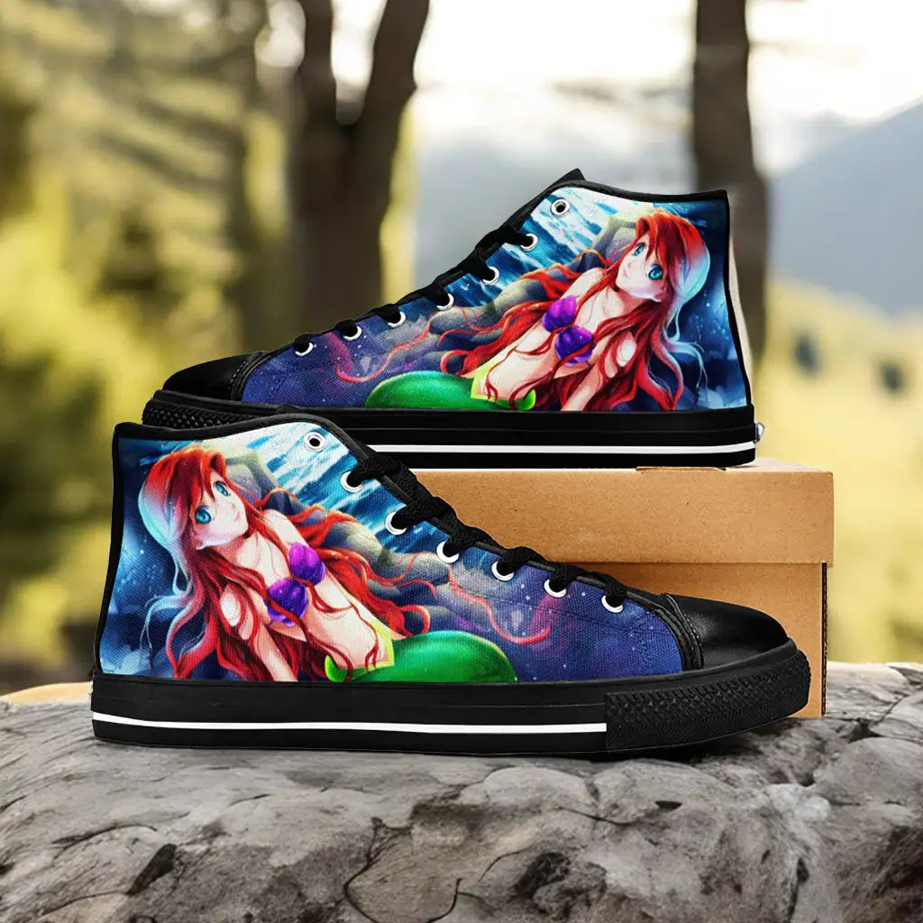 Ariel The Little Mermaid Custom High Top Sneakers Shoes