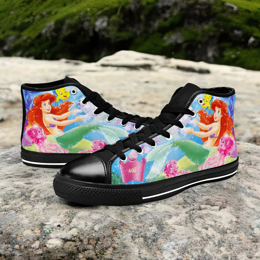 Ariel The Little Mermaid Custom High Top Sneakers Shoes