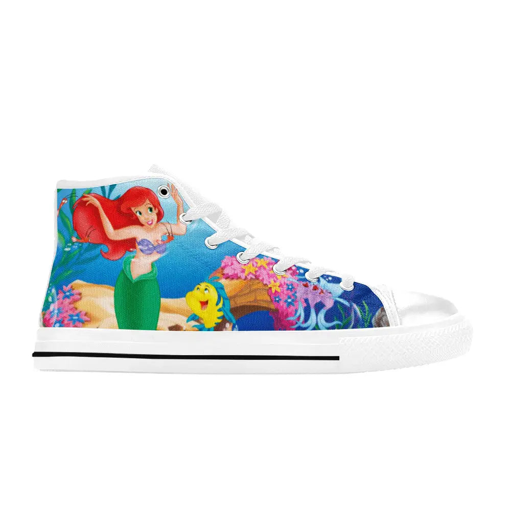 Ariel The Little Mermaid Custom High Top Sneakers Shoes