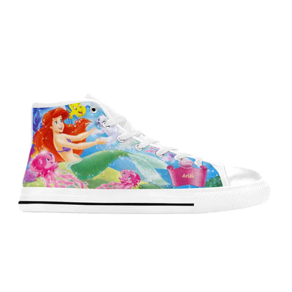 Ariel The Little Mermaid Custom High Top Sneakers Shoes