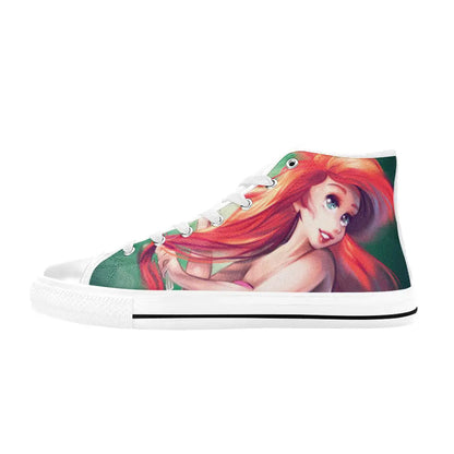 Ariel The Little Mermaid Custom High Top Sneakers Shoes