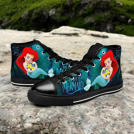 Ariel The Little Mermaid Custom High Top Sneakers Shoes