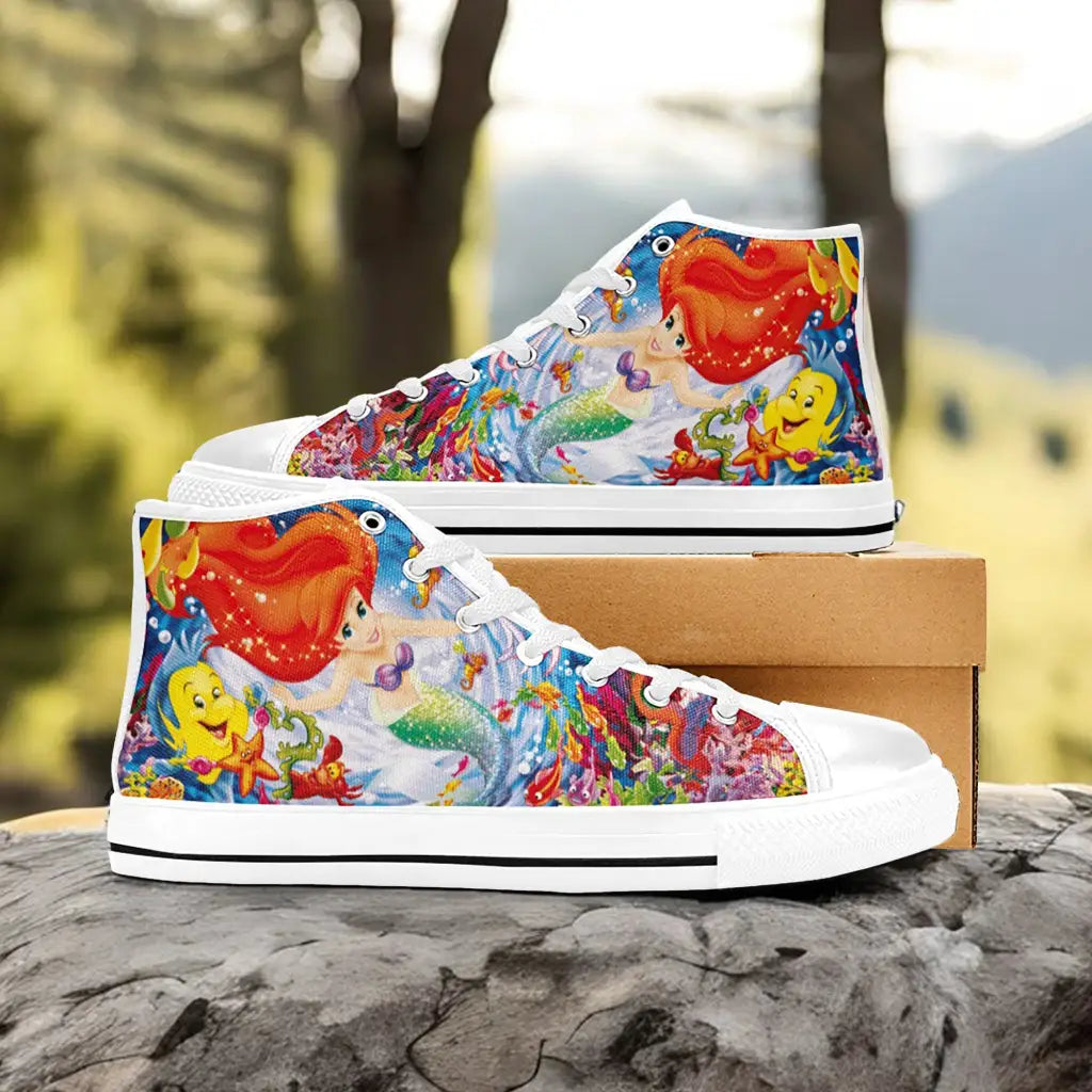 Ariel The Little Mermaid Custom High Top Sneakers Shoes