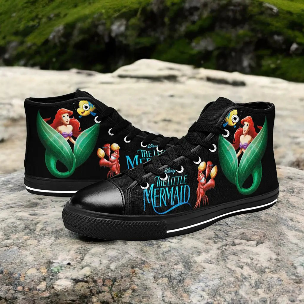 Ariel The Little Mermaid Custom High Top Sneakers Shoes