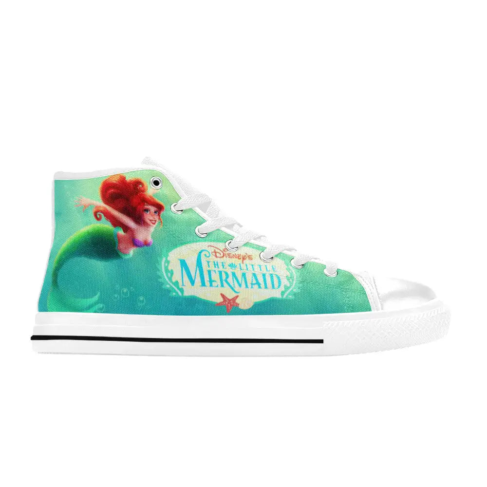 Ariel The Little Mermaid Custom High Top Sneakers Shoes