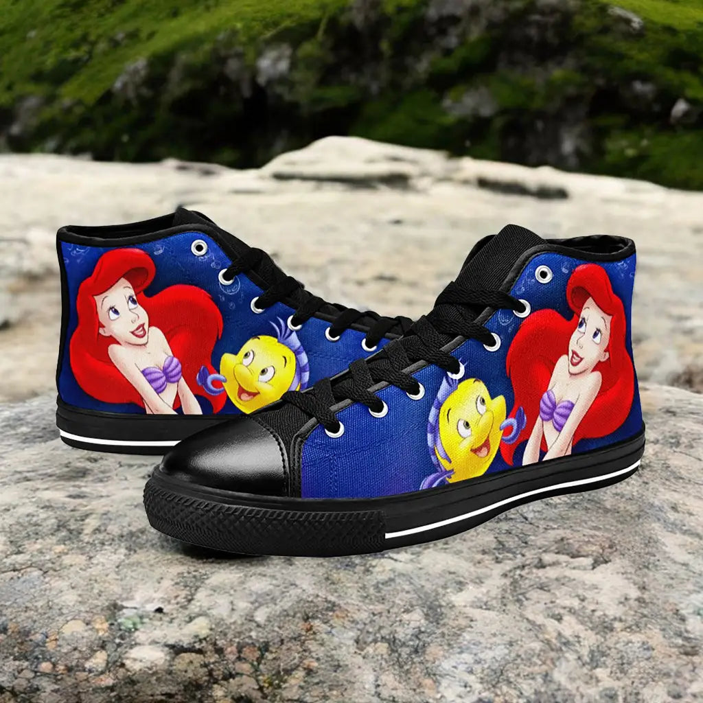 Ariel The Little Mermaid Custom High Top Sneakers Shoes