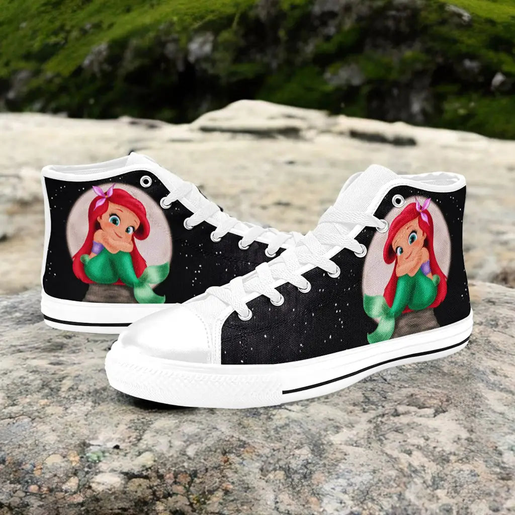 Ariel The Little Mermaid Custom High Top Sneakers Shoes