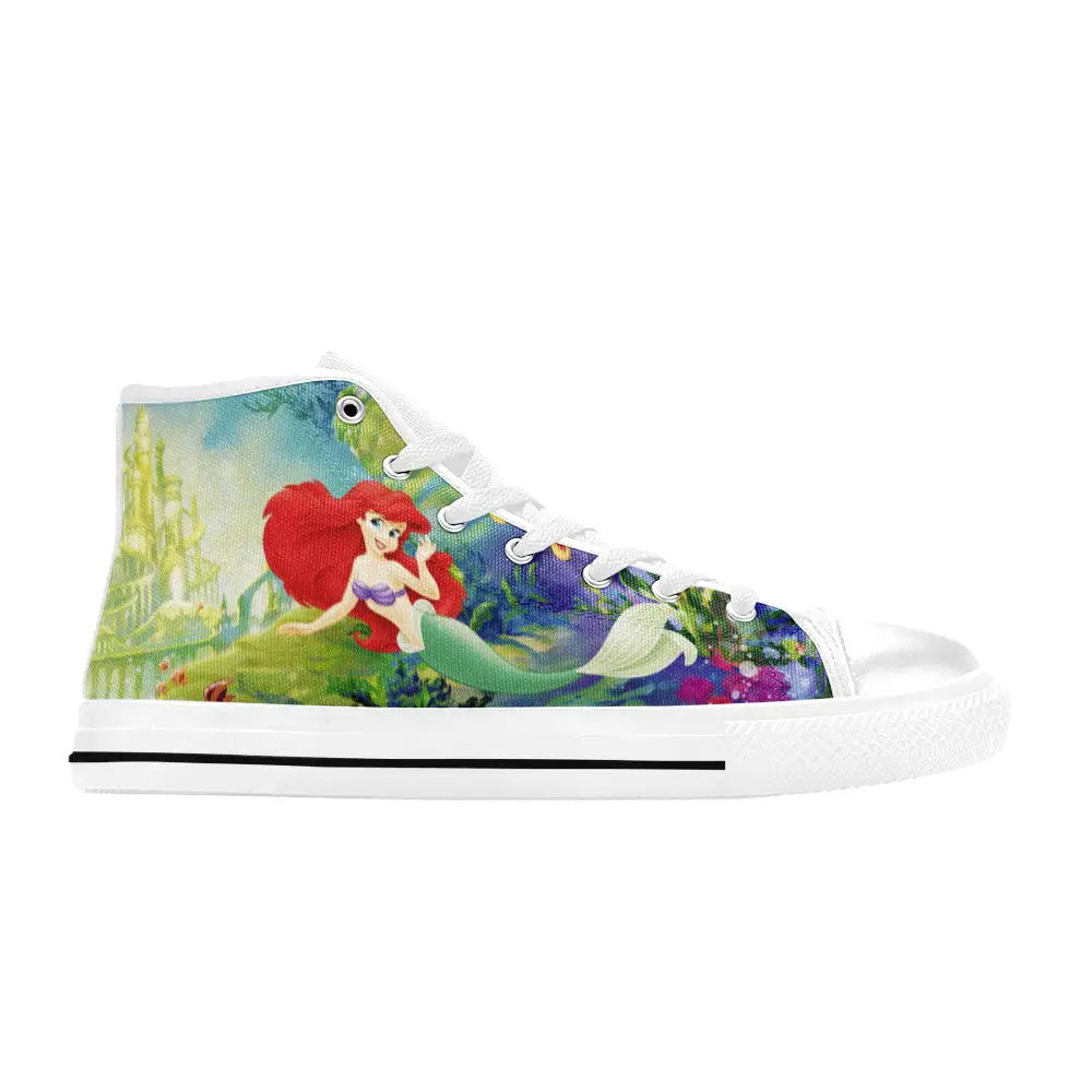 Ariel The Little Mermaid Custom High Top Sneakers Shoes