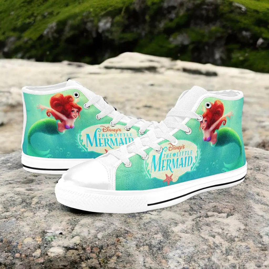 Ariel The Little Mermaid Custom High Top Sneakers Shoes