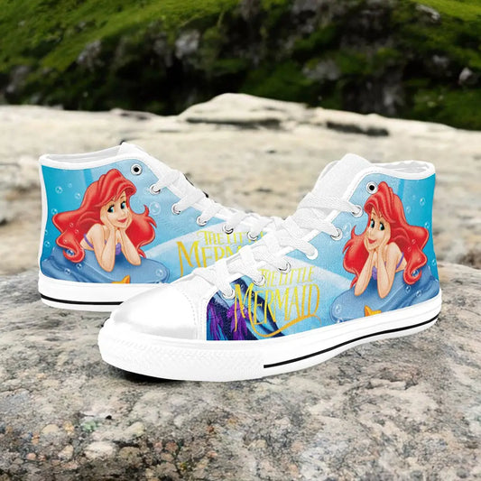 Ariel The Little Mermaid Custom High Top Sneakers Shoes