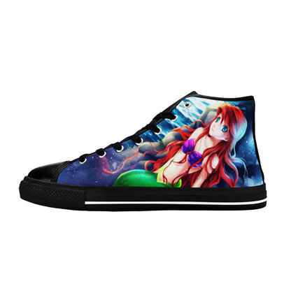 Ariel The Little Mermaid Custom High Top Sneakers Shoes