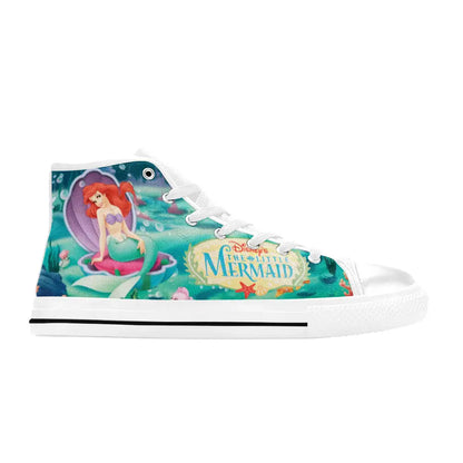 Ariel The Little Mermaid Custom High Top Sneakers Shoes