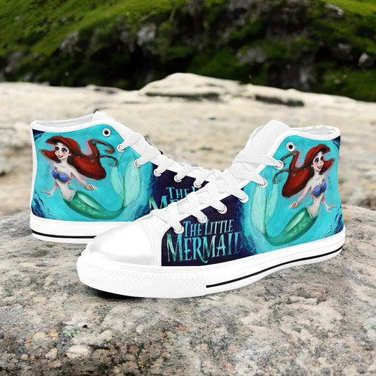 Ariel The Little Mermaid Custom High Top Sneakers Shoes