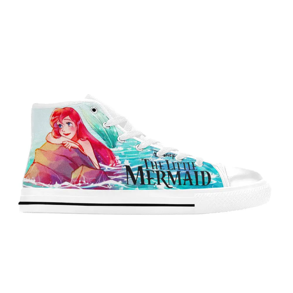 Ariel The Little Mermaid Custom High Top Sneakers Shoes