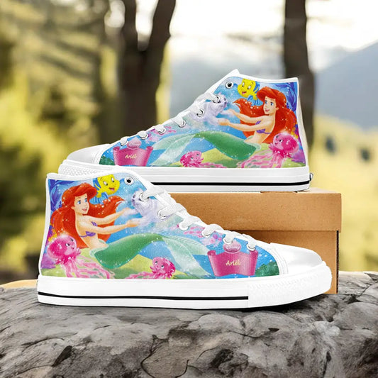 Ariel The Little Mermaid Custom High Top Sneakers Shoes