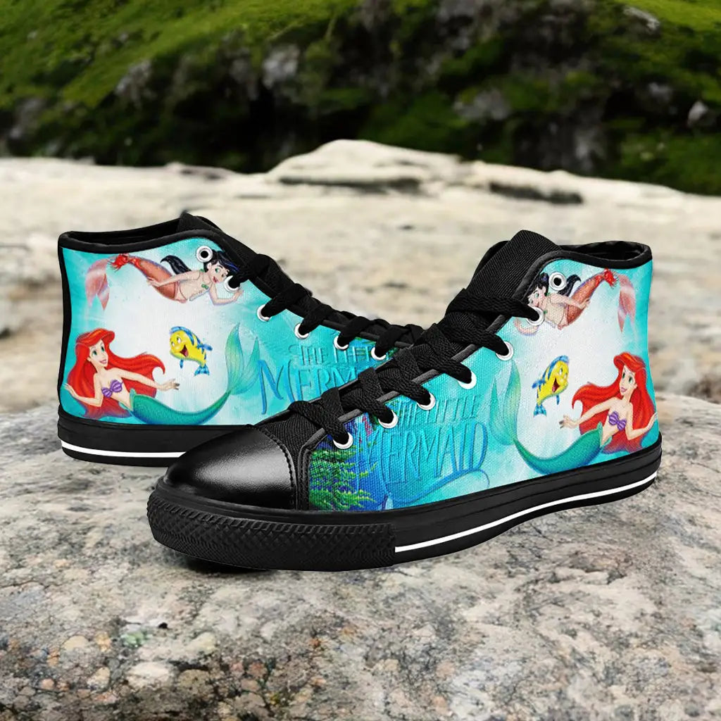 Ariel The Little Mermaid Custom High Top Sneakers Shoes