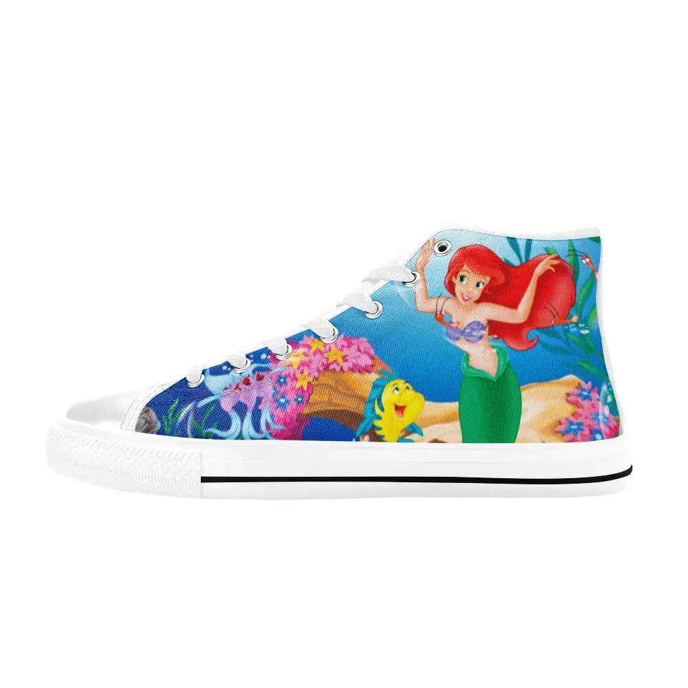 Ariel The Little Mermaid Custom High Top Sneakers Shoes