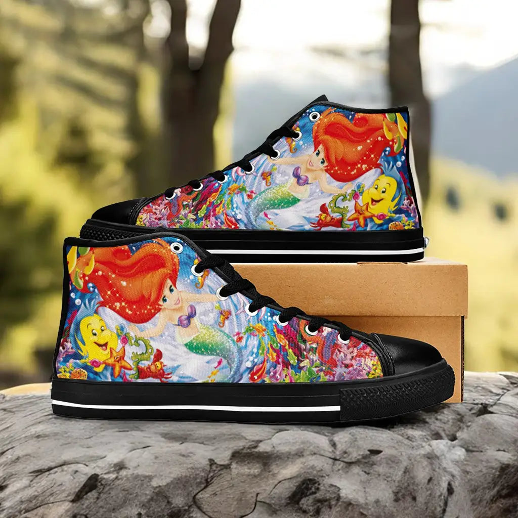 Ariel The Little Mermaid Custom High Top Sneakers Shoes