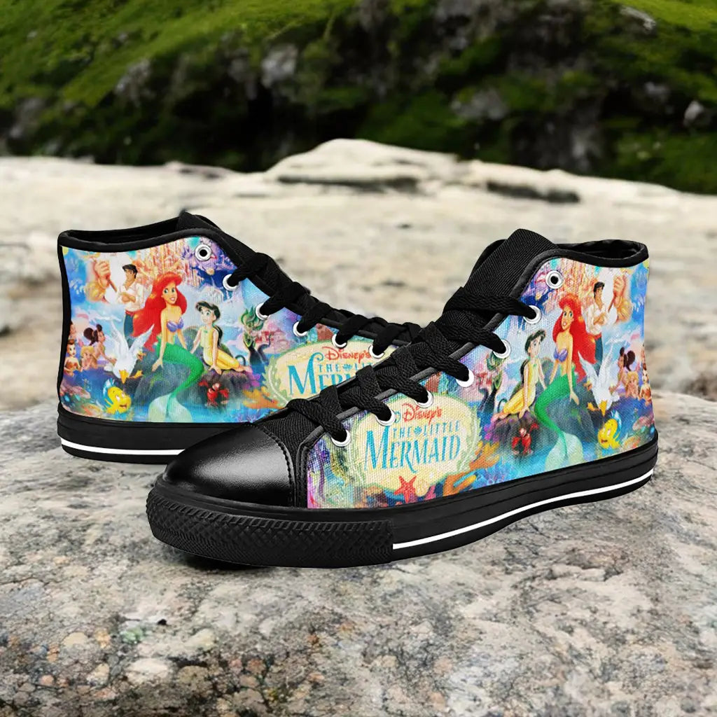 Ariel The Little Mermaid Custom High Top Sneakers Shoes