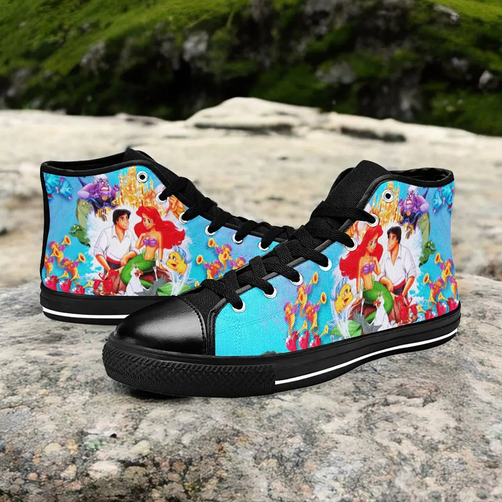 Ariel The Little Mermaid Custom High Top Sneakers Shoes