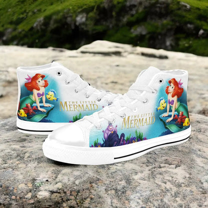 Ariel The Little Mermaid Canvas High Tops Sneakers for Kids