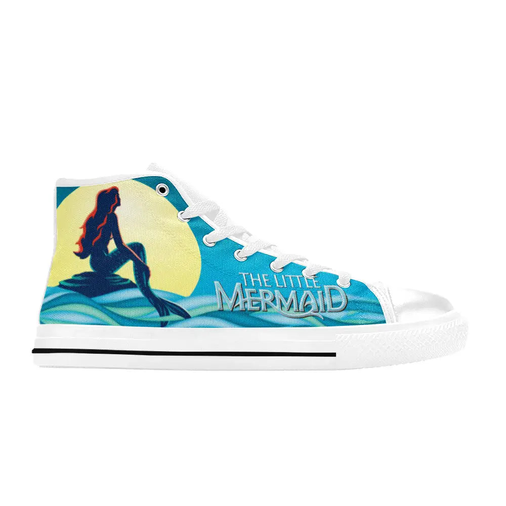 Ariel The Little Mermaid Custom High Top Sneakers Shoes