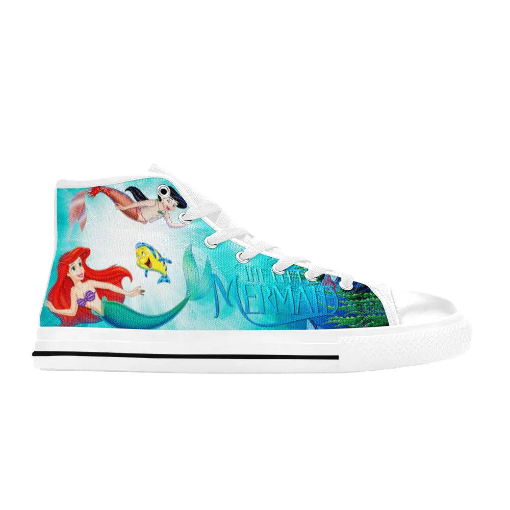 Ariel The Little Mermaid Custom High Top Sneakers Shoes