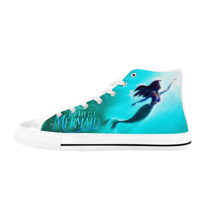 Ariel The Little Mermaid Custom High Top Sneakers Shoes