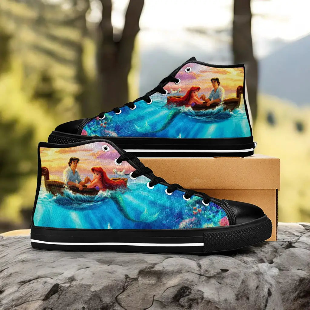 Ariel The Little Mermaid Custom High Top Sneakers Shoes