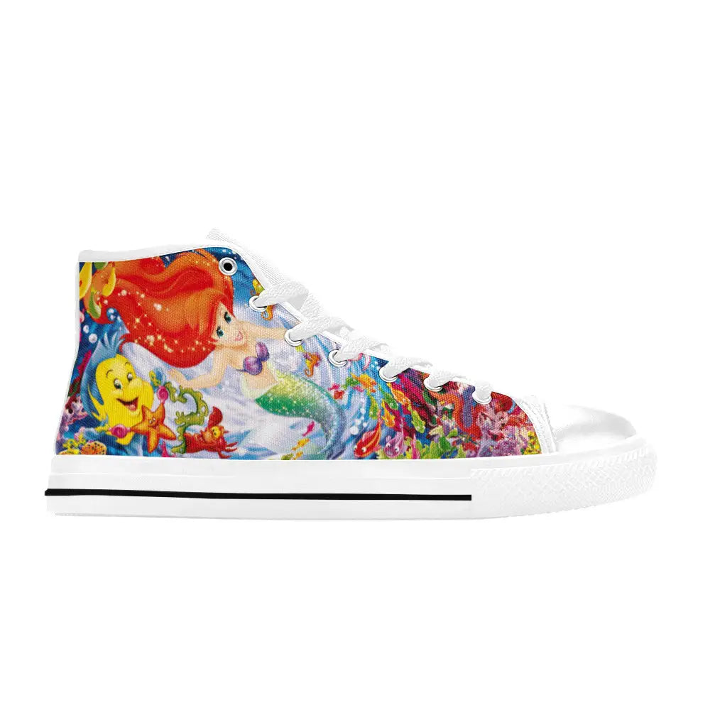 Ariel The Little Mermaid Custom High Top Sneakers Shoes