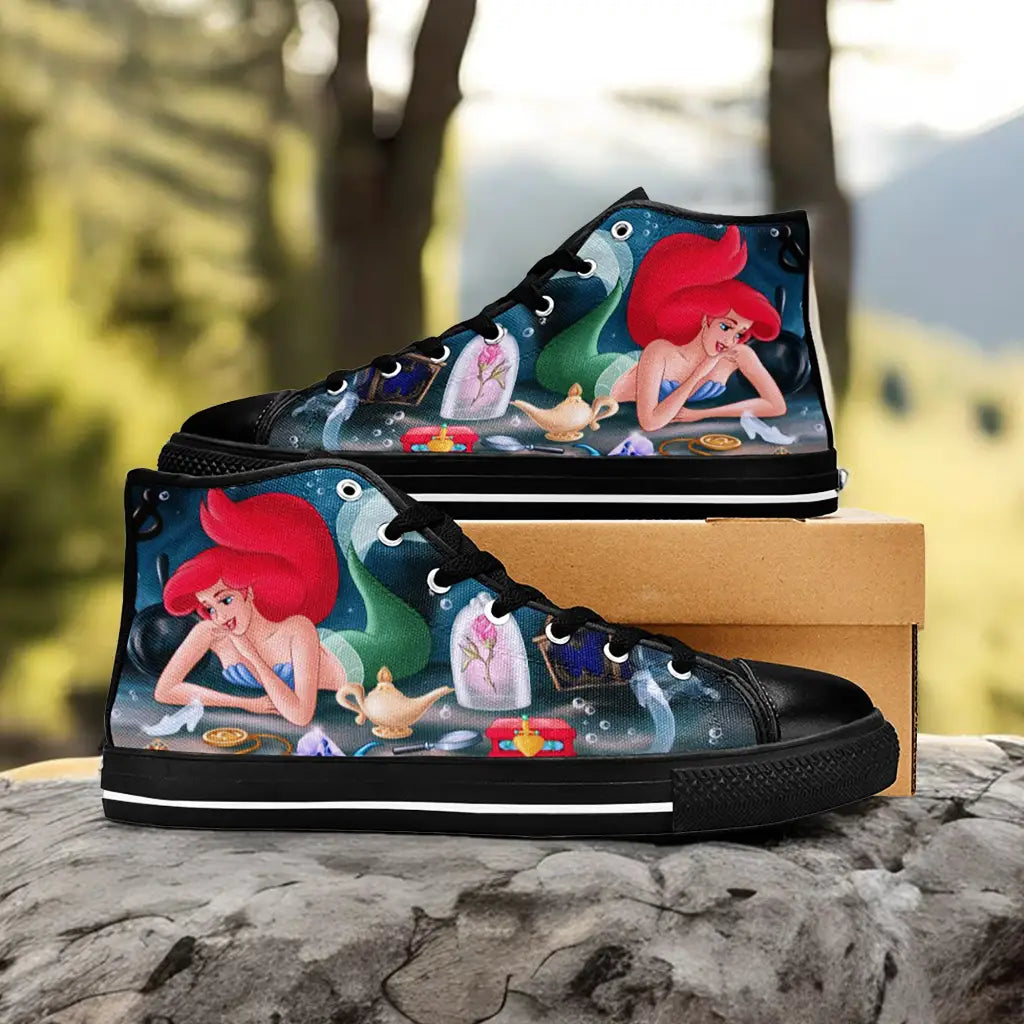 Ariel The Little Mermaid Custom High Top Sneakers Shoes