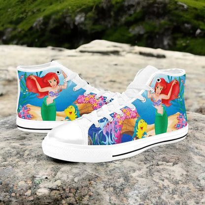 Ariel The Little Mermaid Custom High Top Sneakers Shoes