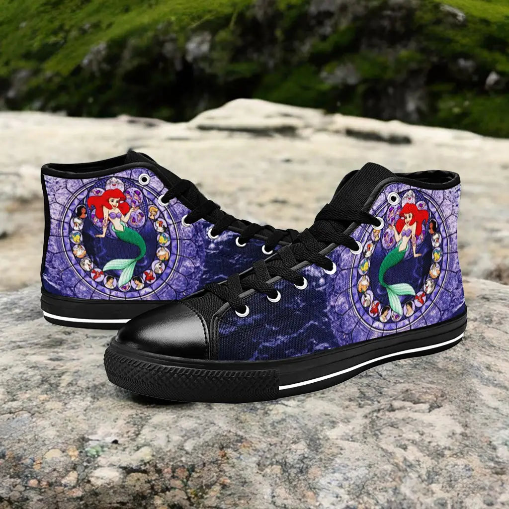 Ariel The Little Mermaid Custom High Top Sneakers Shoes