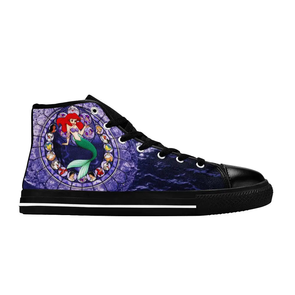 Ariel The Little Mermaid Custom High Top Sneakers Shoes