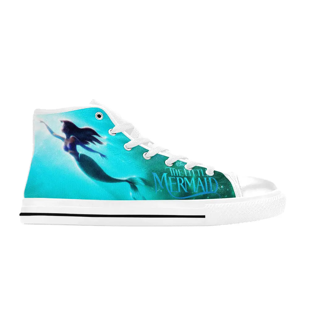 Ariel The Little Mermaid Custom High Top Sneakers Shoes