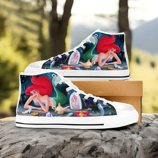 Ariel The Little Mermaid Custom High Top Sneakers Shoes