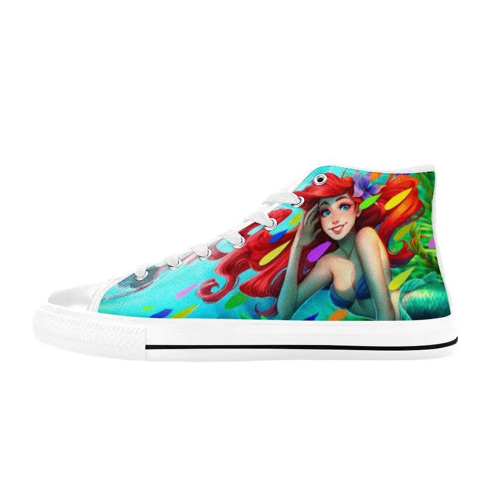 Ariel The Little Mermaid Custom High Top Sneakers Shoes