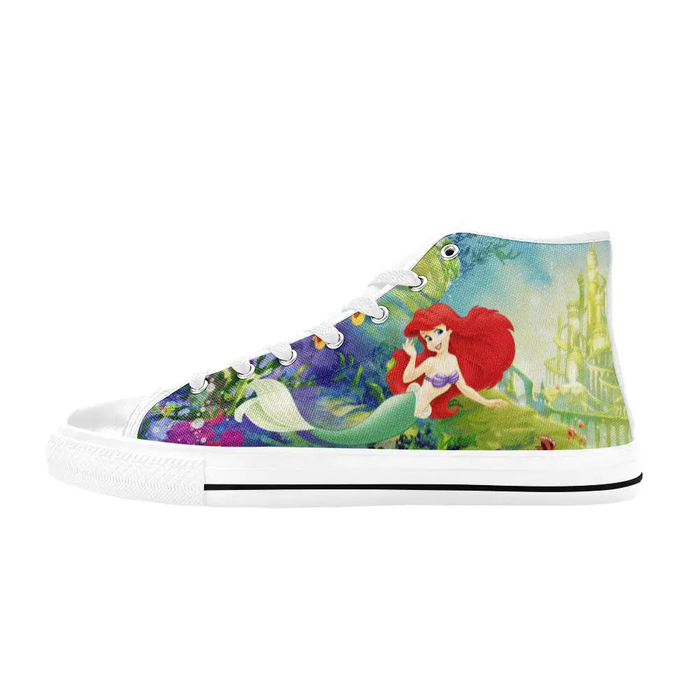 Ariel The Little Mermaid Custom High Top Sneakers Shoes