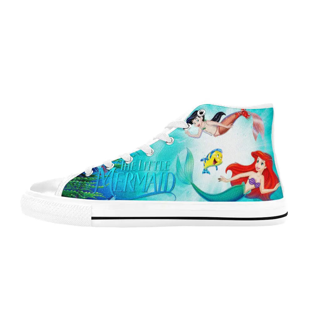 Ariel The Little Mermaid Custom High Top Sneakers Shoes