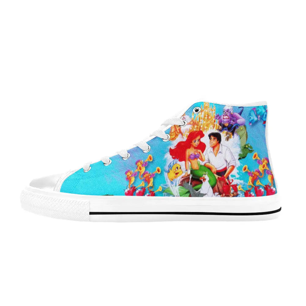 Ariel The Little Mermaid Custom High Top Sneakers Shoes