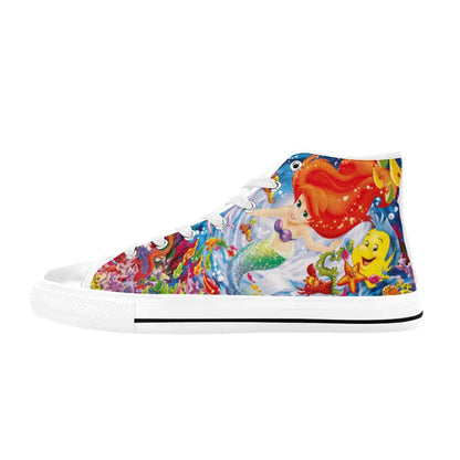 Ariel The Little Mermaid Custom High Top Sneakers Shoes