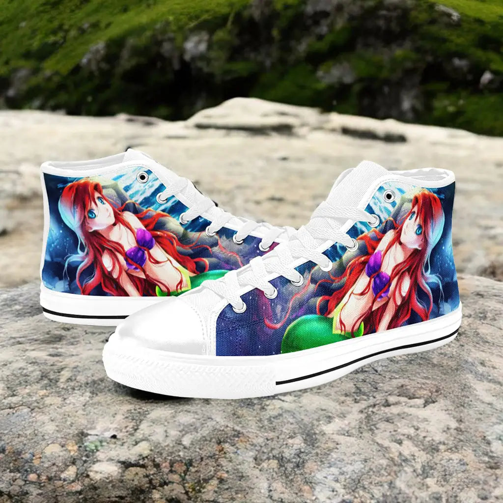 Ariel The Little Mermaid Custom High Top Sneakers Shoes