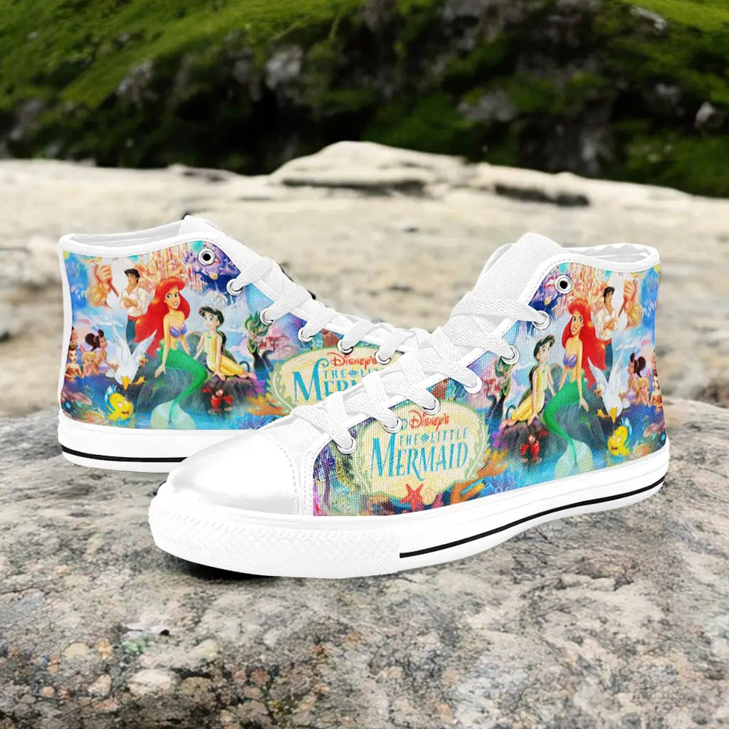 Ariel The Little Mermaid Custom High Top Sneakers Shoes