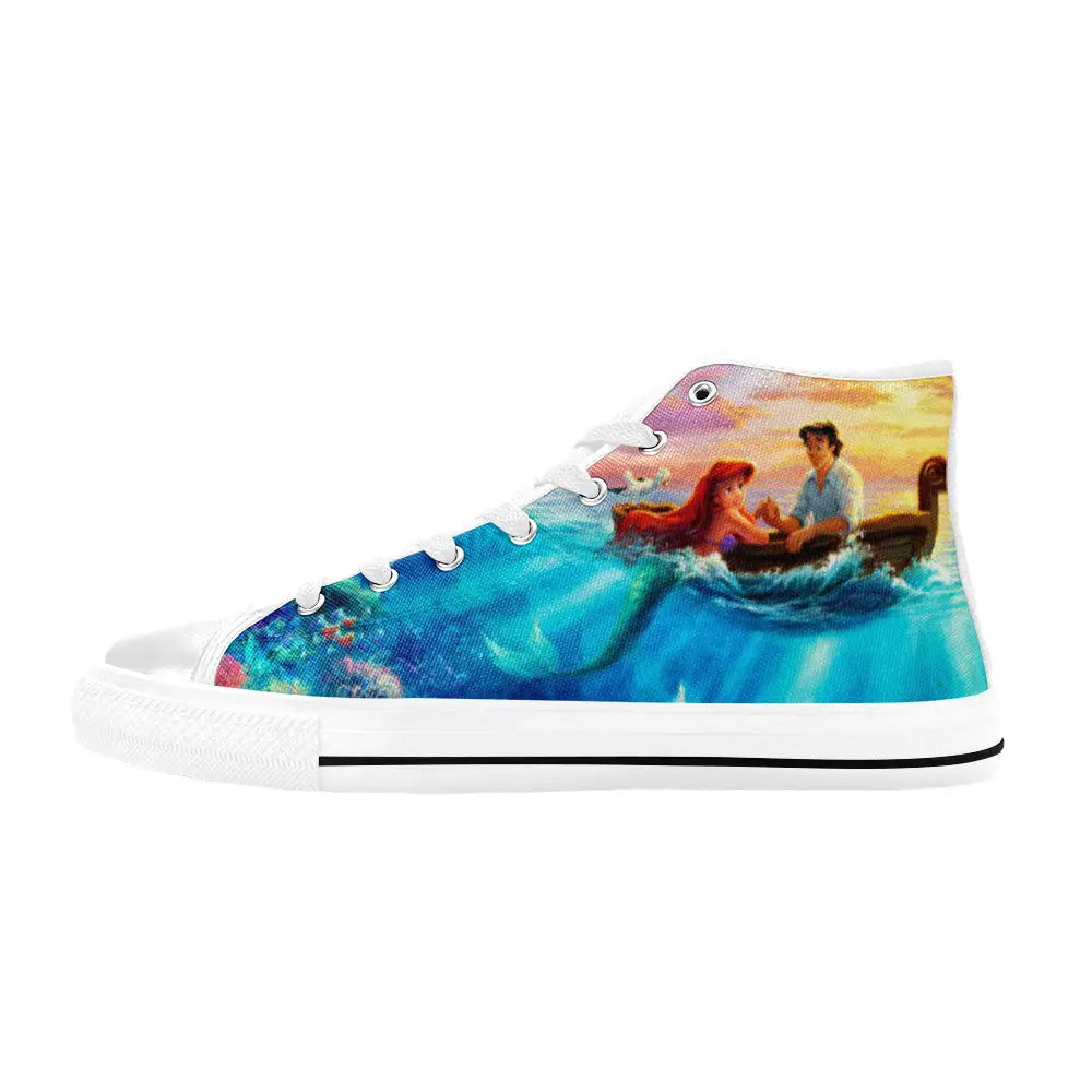 Ariel The Little Mermaid Custom High Top Sneakers Shoes