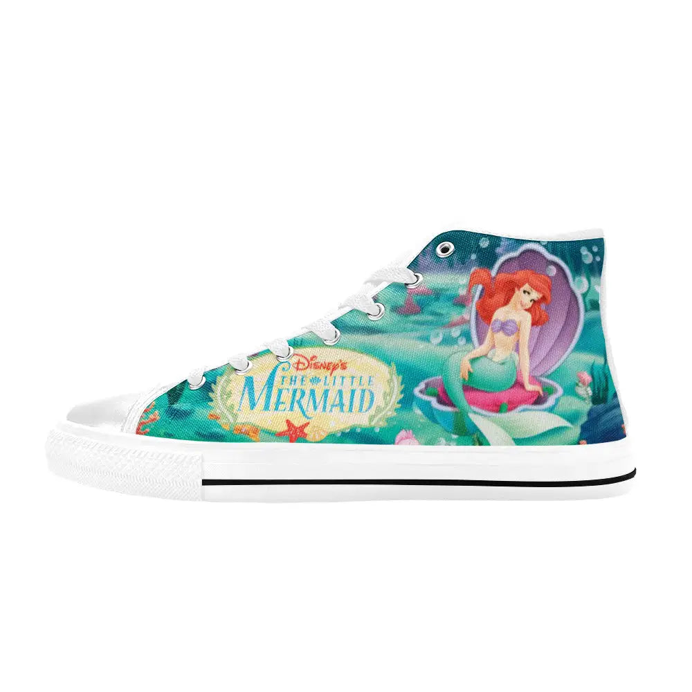 Ariel The Little Mermaid Custom High Top Sneakers Shoes