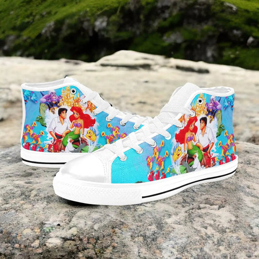 Ariel The Little Mermaid Custom High Top Sneakers Shoes