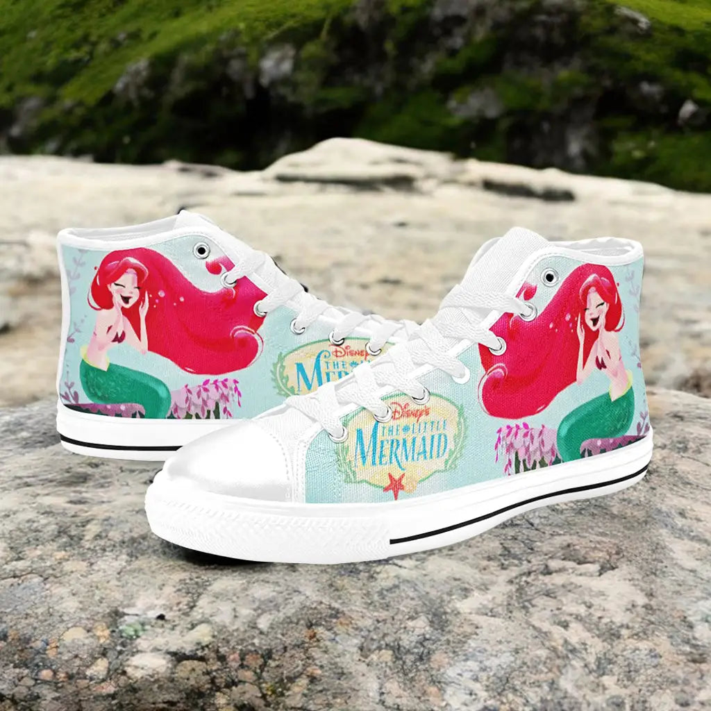 Ariel The Little Mermaid Custom High Top Sneakers Shoes