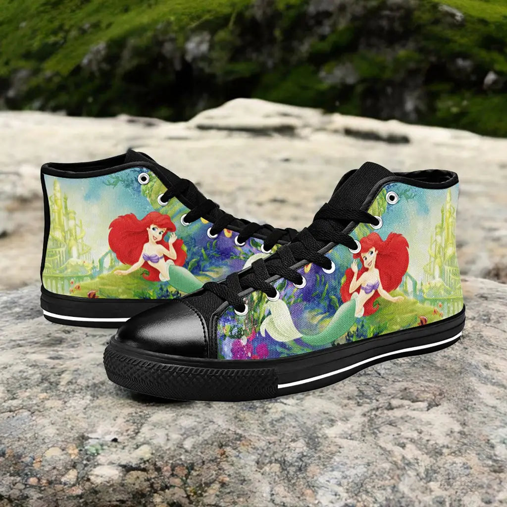 Ariel The Little Mermaid Custom High Top Sneakers Shoes