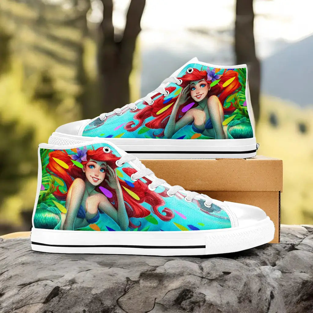 Ariel The Little Mermaid Custom High Top Sneakers Shoes